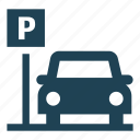 car, car parking, parking, parking area, parking lot, sign, transportation, vehicle