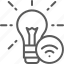 bulb, city, idea, innovation, light, smart, wifi 