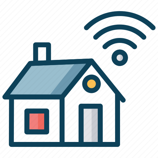 Godown, smart home, storage house, warehouse, wifi icon - Download on Iconfinder
