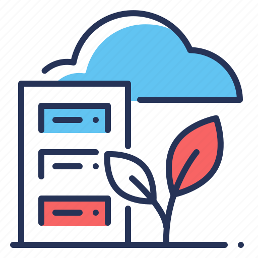 Data, plant, server, cloud storage icon - Download on Iconfinder
