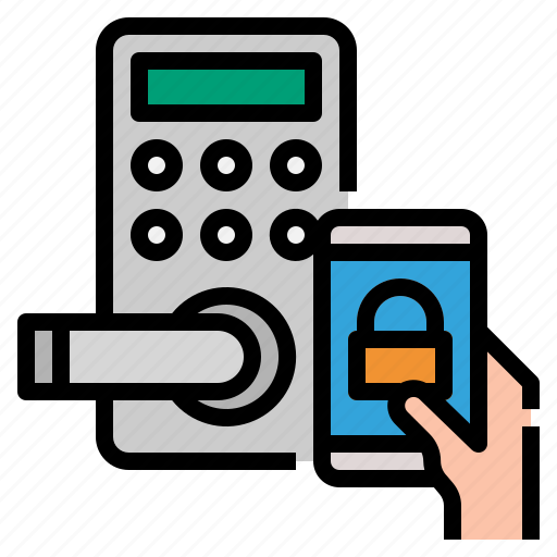 Smart, door, security, lock, technology icon - Download on Iconfinder