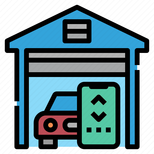 Smart, garage, car, home, technology icon - Download on Iconfinder