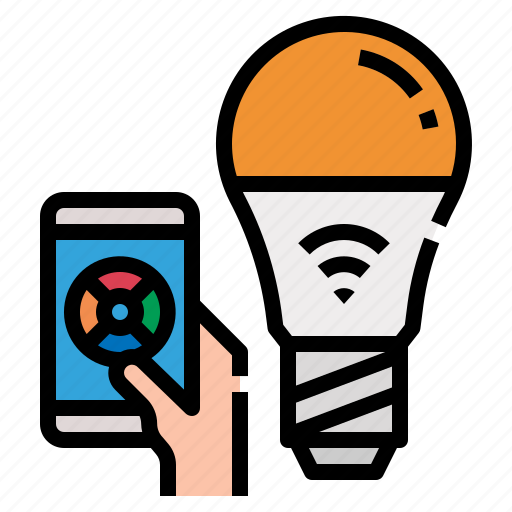 Smart, light, wifi, lightbulb, bulb icon - Download on Iconfinder
