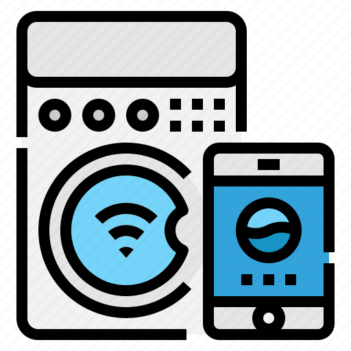 Washing, machine, wifi, electric, smart icon - Download on Iconfinder