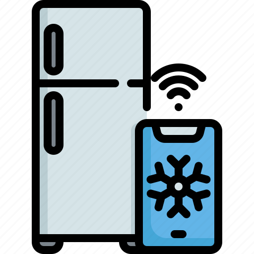 Refrigerator, smart, home, internet, house, temperatuure icon - Download on Iconfinder