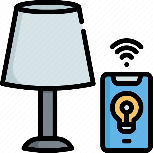Lamp, light, smart, home, internet, house icon - Download on Iconfinder