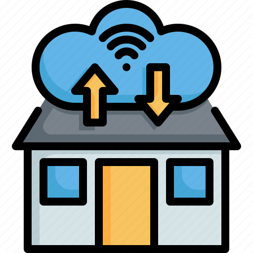 Cloud, smart, home, internet, house, connection, communication icon - Download on Iconfinder