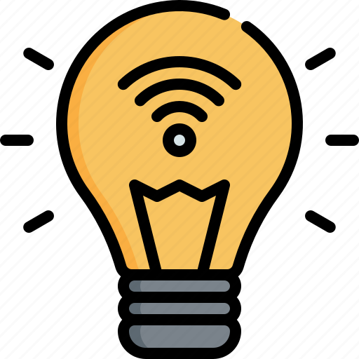 Lightbulb, light, smart, home, internet, house icon - Download on Iconfinder
