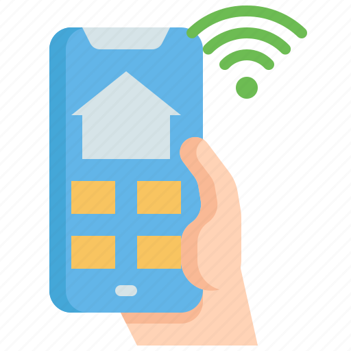 Mobile, smart, home, house, wireless, control, device icon - Download on Iconfinder