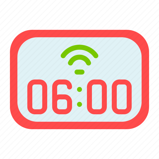Smart clock, clock, digital alarm clock, alarm clock, clock time, electronic, internet of things icon - Download on Iconfinder