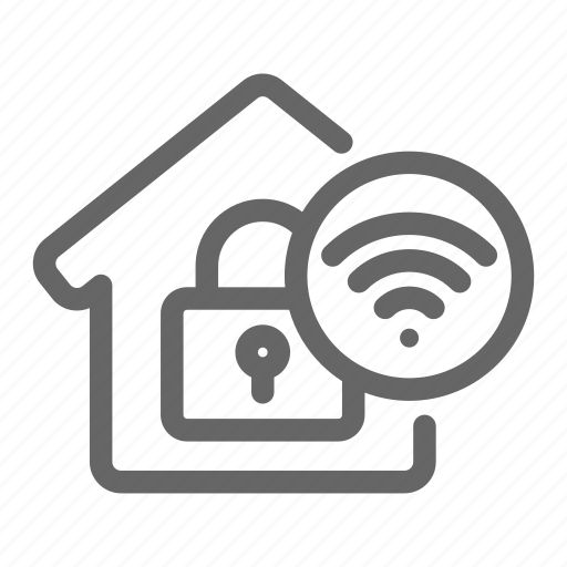 Home, lock, property, security, smart, wifi, wireless icon - Download on Iconfinder