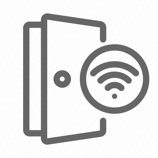 Digital, door, online, smart home, wifi, wireless icon - Download on Iconfinder