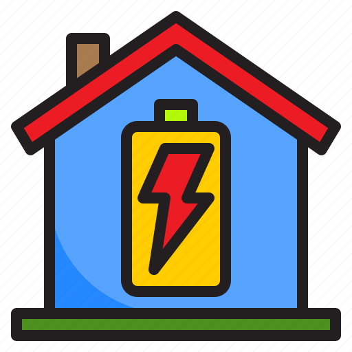 Battery, building, energy, estate, house icon - Download on Iconfinder