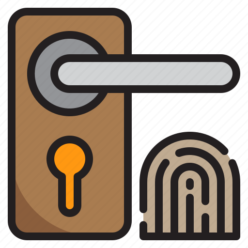 Door, fingerscan, handle, lock, tool icon - Download on Iconfinder