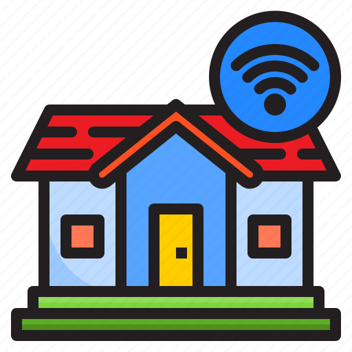 Building, estate, house, smart, wifi icon - Download on Iconfinder