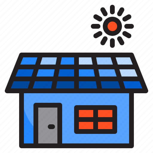 Building, energy, home, roof, smart, solar icon - Download on Iconfinder