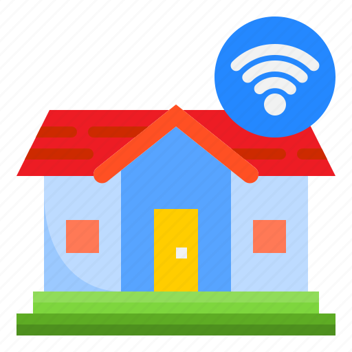 Building, estate, house, smart, wifi icon - Download on Iconfinder