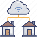 cloud, home, house, neighbour, storage, wireless