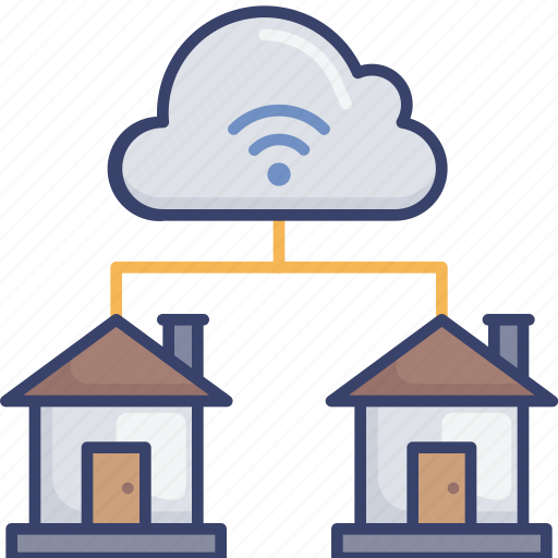 Cloud, home, house, neighbour, storage, wireless icon - Download on Iconfinder