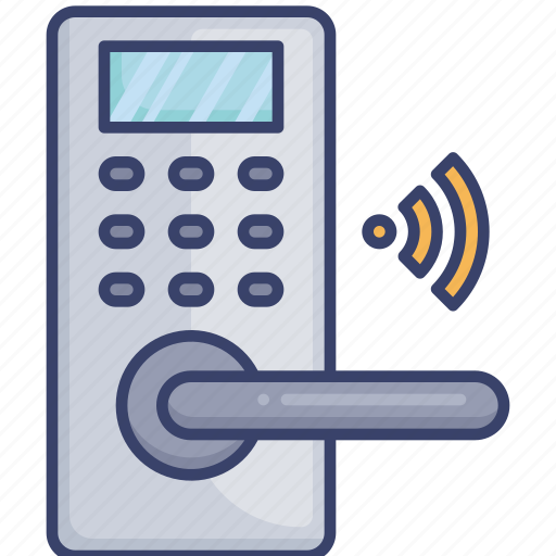 Door, entrance, handle, keypad, technology, wireless icon - Download on Iconfinder