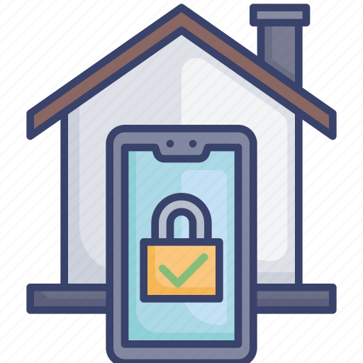 Confirm, home, house, lock, privacy, protection, smartphone icon - Download on Iconfinder