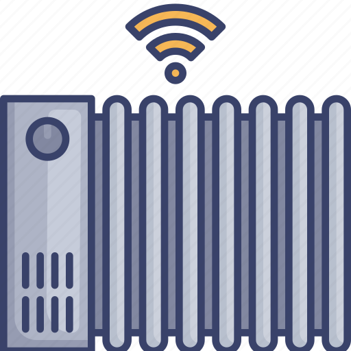 Appliance, control, electronic, heater, radiator, wireless icon - Download on Iconfinder