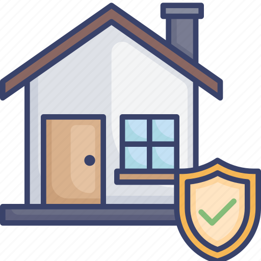 Complete, confirm, home, house, protection, security, shield icon - Download on Iconfinder
