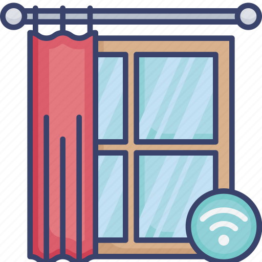 Control, curtain, estate, home, real, window, wireless icon - Download on Iconfinder