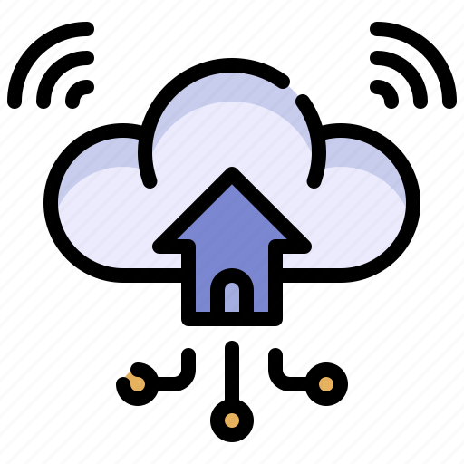 Cloud, connection, smart, home, storage, networking, technology icon - Download on Iconfinder