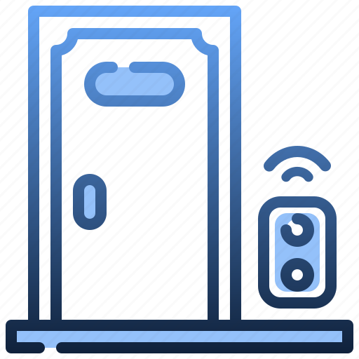 Door, lock, wifi, signal, automation, electronics icon - Download on Iconfinder