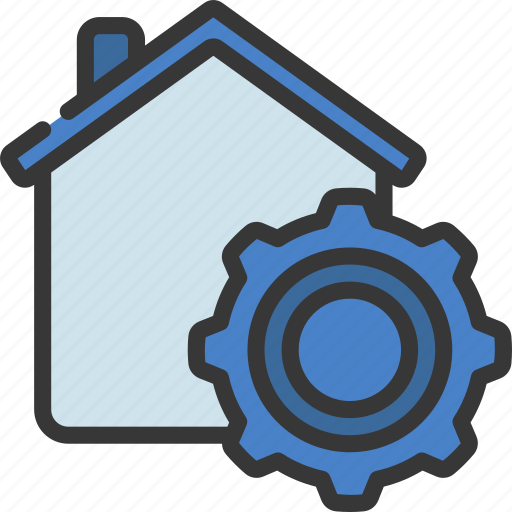 Home, settings, domotics, automation, cog icon - Download on Iconfinder
