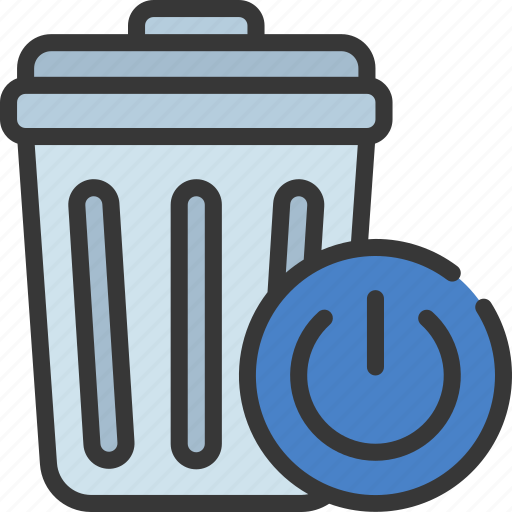 Power, bin, domotics, automation, trash icon - Download on Iconfinder