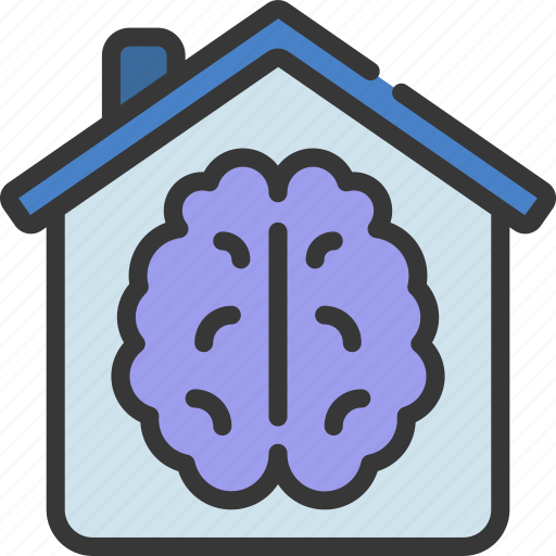 Smart, home, domotics, automation, house, brain icon - Download on Iconfinder