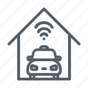 automatic, car, garage, house, smart, wireless icon