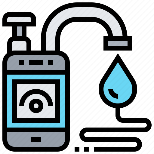Cost, determine, iot, smartphone, water icon - Download on Iconfinder