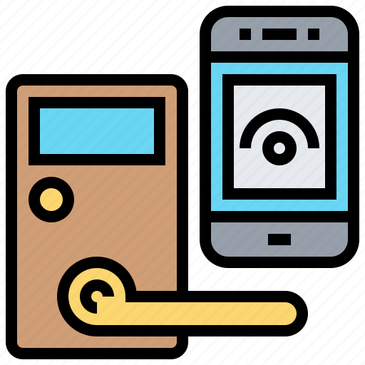Door, mobile, remote, security, smartphone icon - Download on Iconfinder