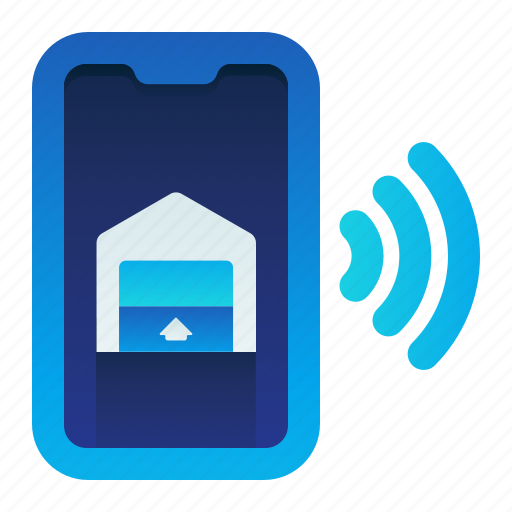 Garage, open, phone, smart, smartphone icon - Download on Iconfinder
