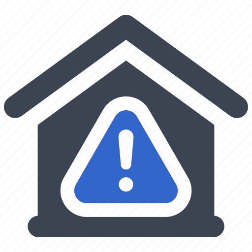 Alert, error, warning, danger, home, house, apartment icon - Download on Iconfinder