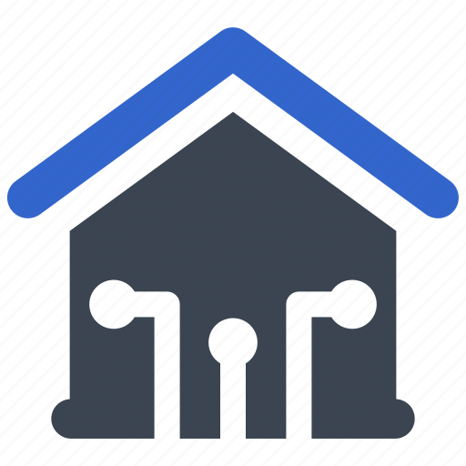 Smart building, smart house, network, link, interlinked, home, house icon - Download on Iconfinder
