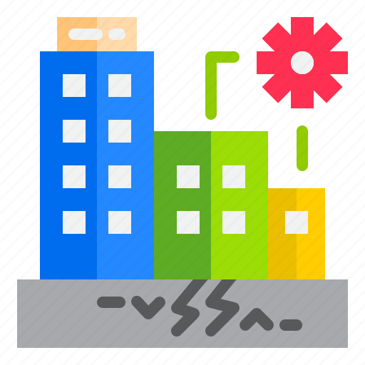 Alarm, building, city, gear, setting icon - Download on Iconfinder