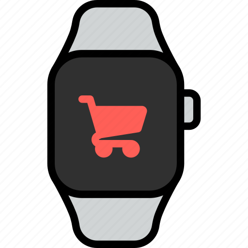 Cart, shopping, checkout, market, shop, smart watch, gadget icon - Download on Iconfinder