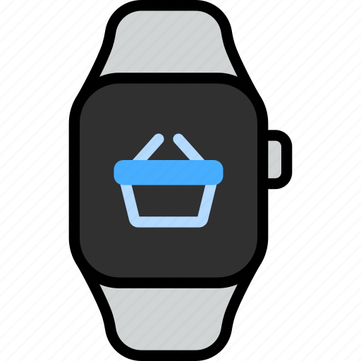 Cart, basket, shopping, checkout, market, shop, smart watch icon - Download on Iconfinder