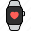 favorite, heart, like, love, rating, smart watch, gadget 