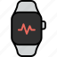 heart rate, curve, monitor, heartbeat, cardio, smart watch, gadget 