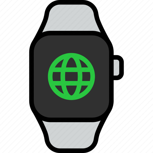 Internet, connection, globe, network, web, smart watch, gadget icon - Download on Iconfinder
