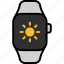 light on, turn on, light, smart watch, wrist, gadget, tracker 