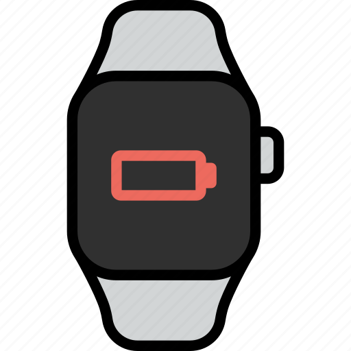 Low battery, power, empty, energy, cell, smart watch, gadget icon - Download on Iconfinder