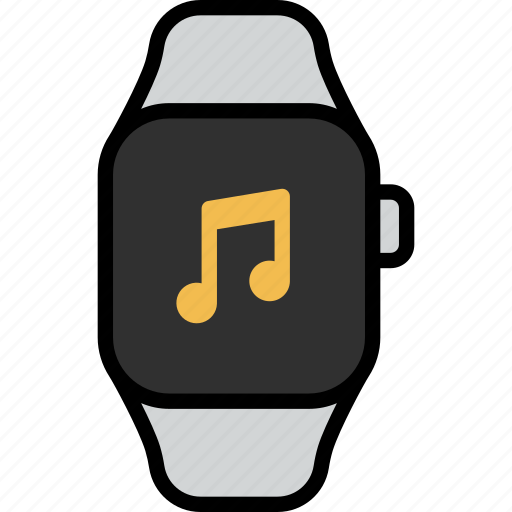 Music, note, sound, melody, smart watch, wrist, gadget icon - Download on Iconfinder