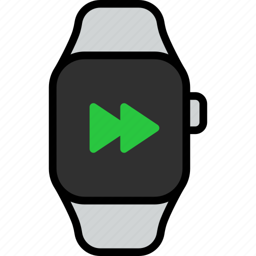 Next, button, forward, audio, smart watch, wrist, tracker icon - Download on Iconfinder