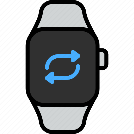 Repeat, loop, refresh, sync, smart watch, wrist, gadget icon - Download on Iconfinder